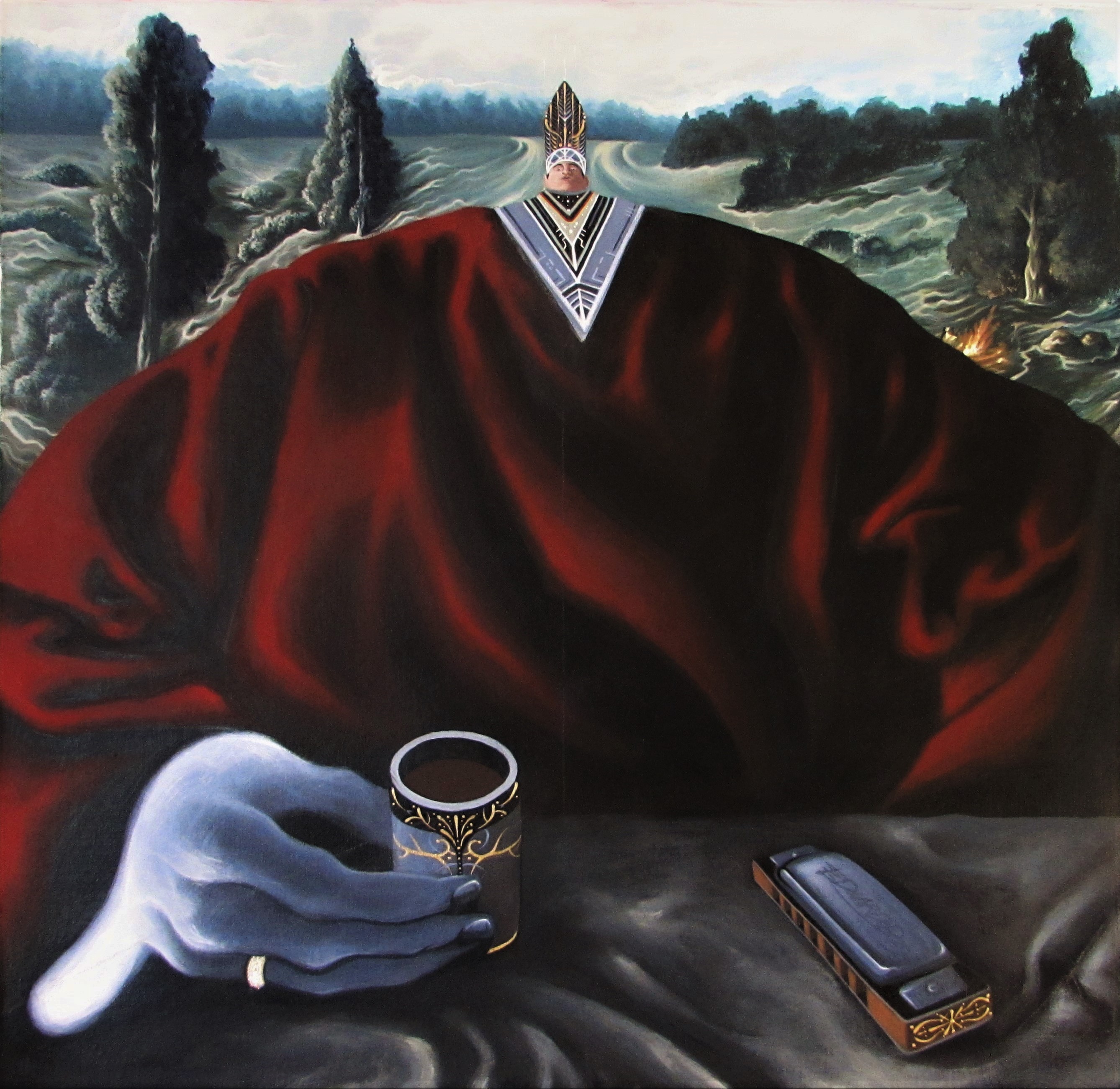 A Woman in Beige Dress Dancing beside the Plants